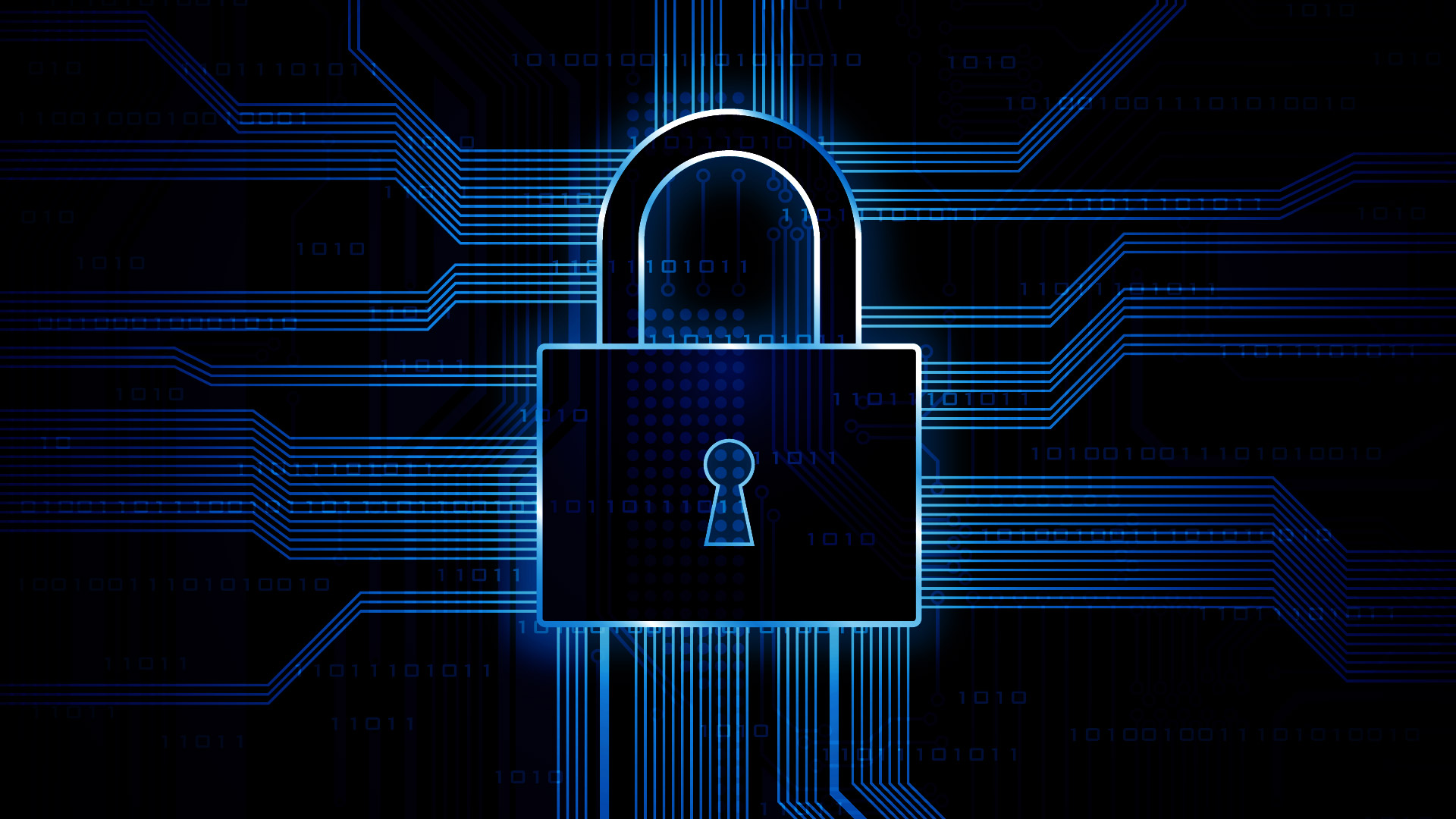 Cadeado digital representando segurança de rede e proteção contra sequestro de DNS